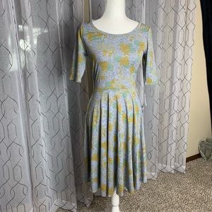 LuLaRoe Floral Print Nicole Dress Size Small